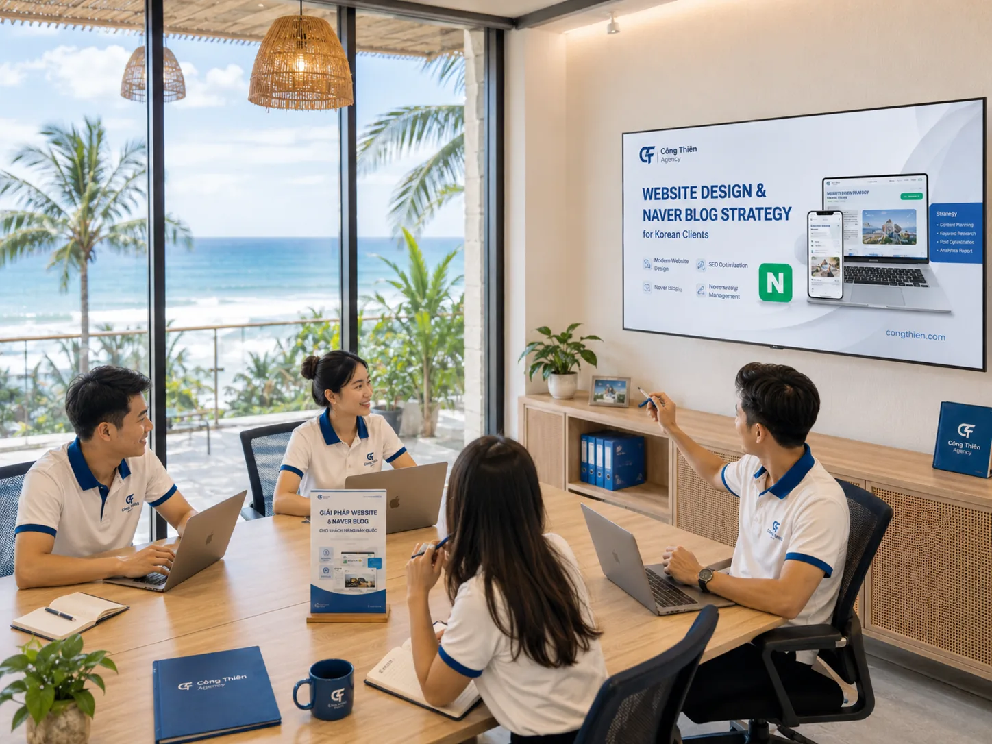 Họp chiến lược website và Naver Blog tại An Bàng