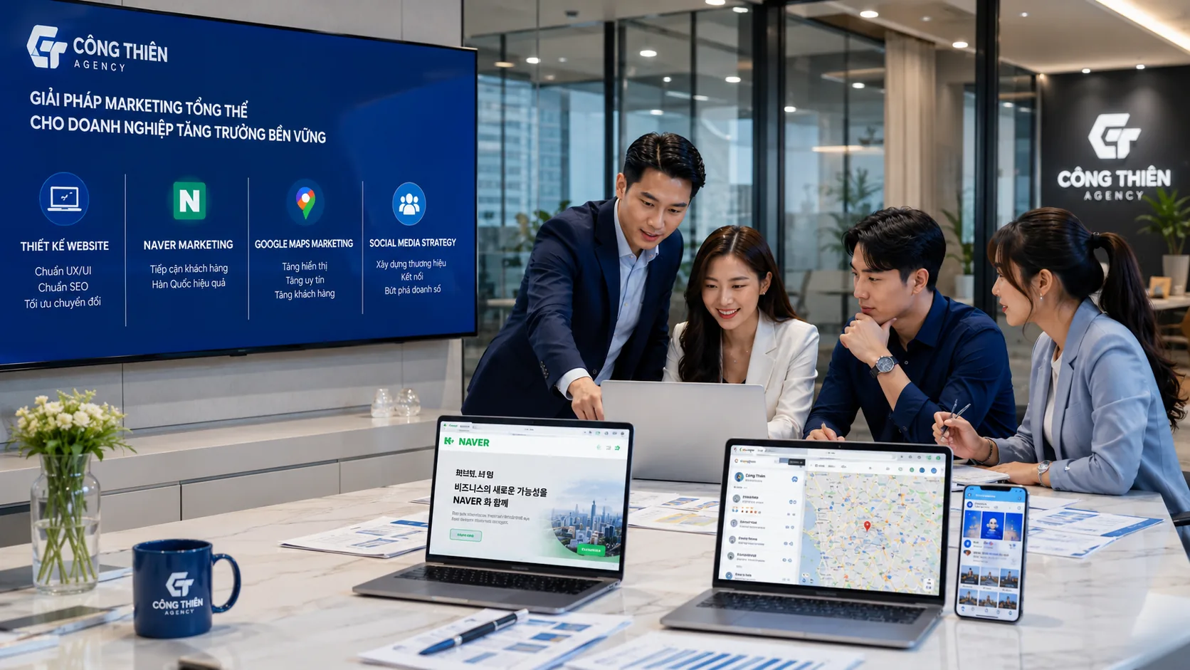 Không gian làm việc của Công Thiên Agency