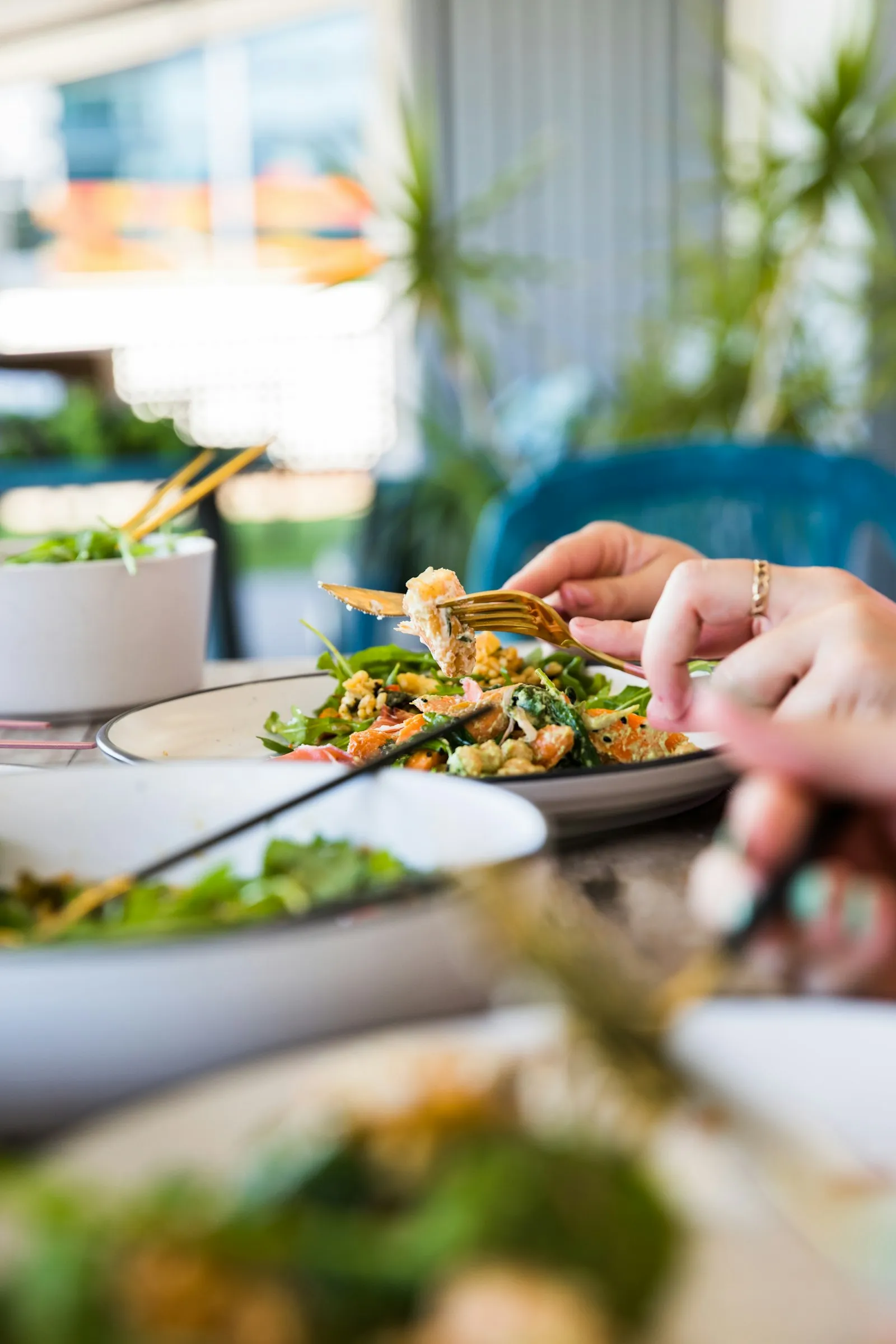 Photographer taking food photos at a restaurant in Vietnam for Google Maps listing