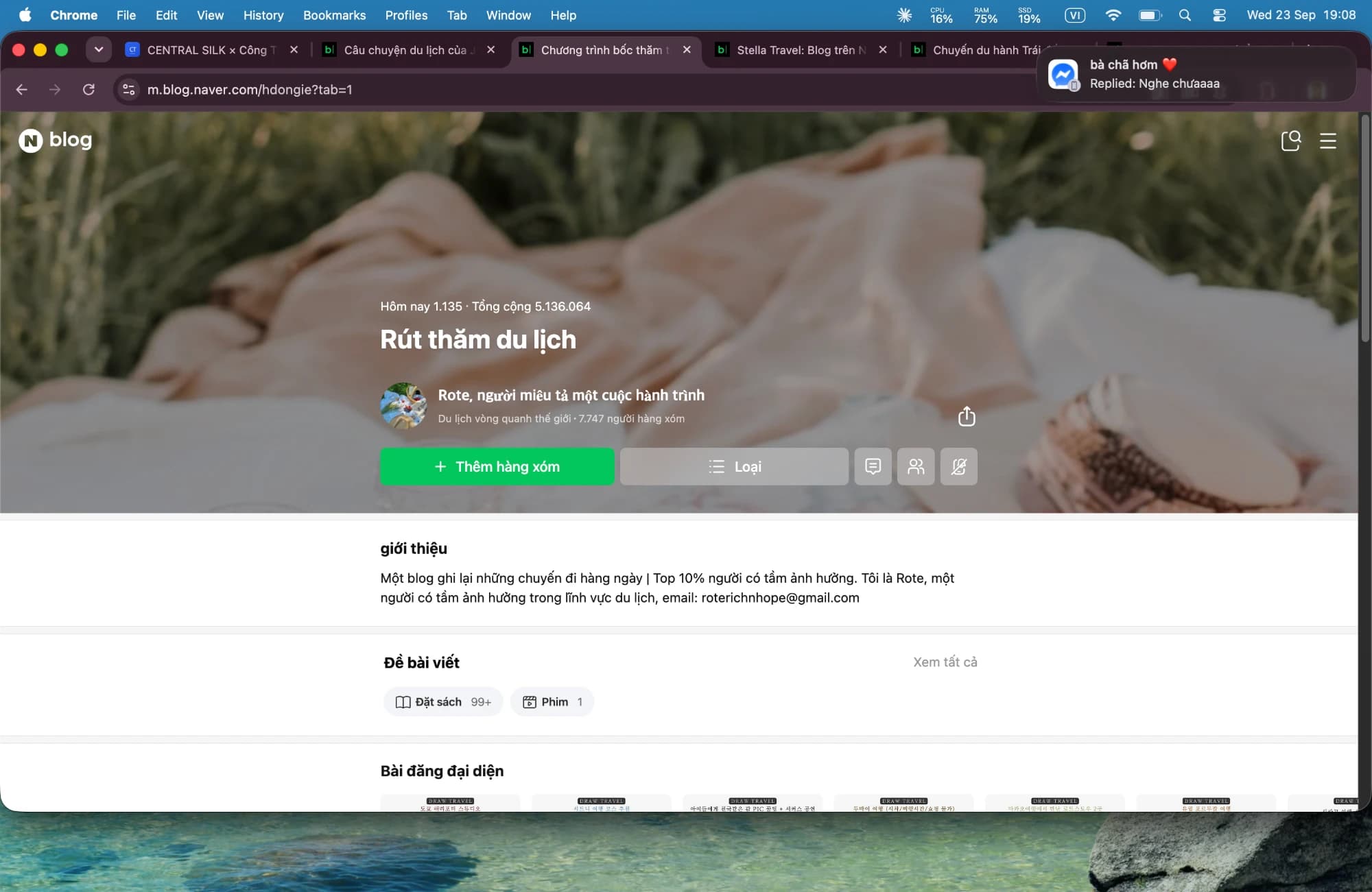 Hồ sơ Naver Blog Rote